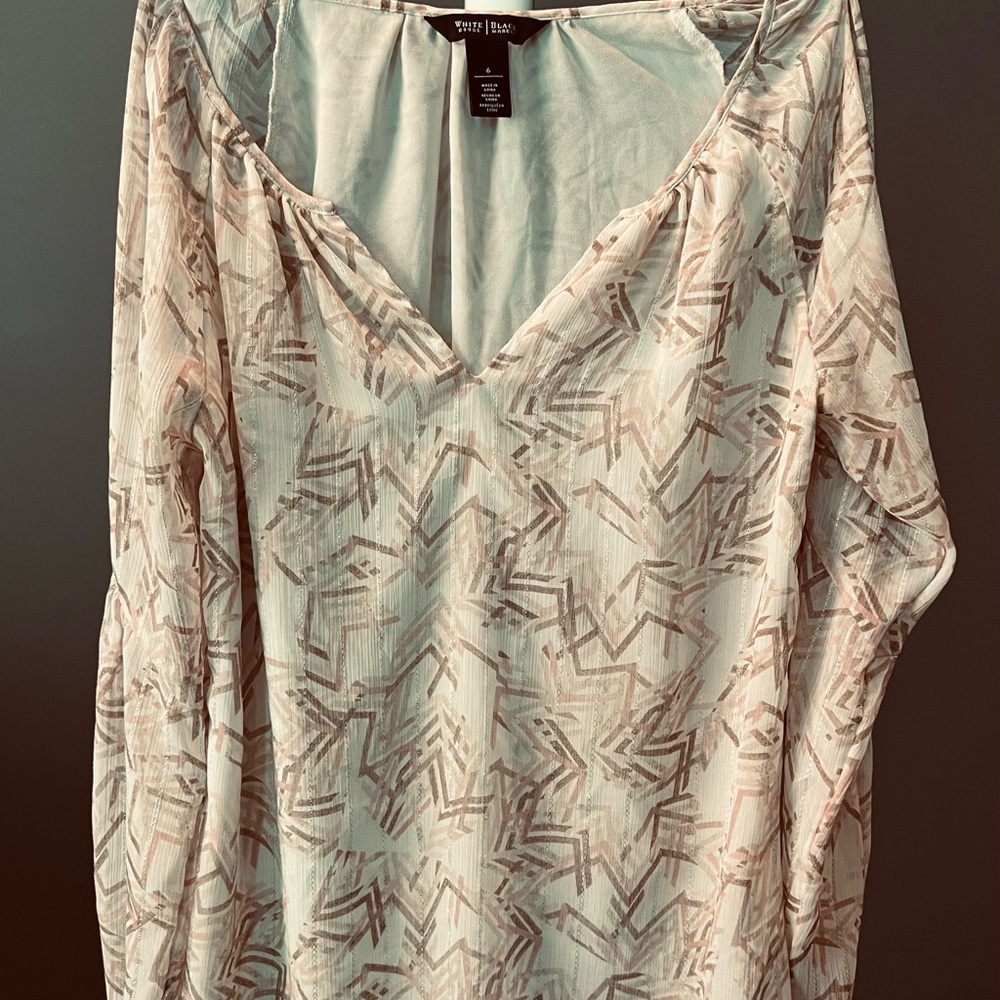 WHBM Geometric Patterned Blouse - Picture 3 of 4